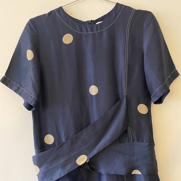 3.1 Phillip Lim Polka Dot Cross Strapped Dress, Sz 4 - Picture 7 of 13